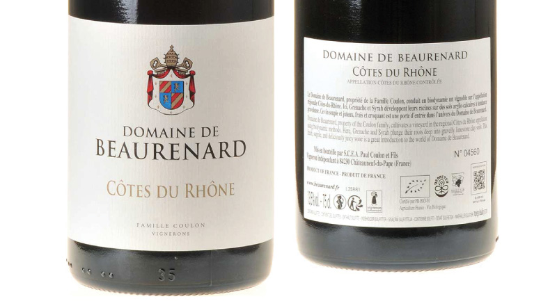 Côtes du Rhône Rouge AC bio demeter 2024, Domaine de Beaurenard, Südliche Rhône 0,75l 