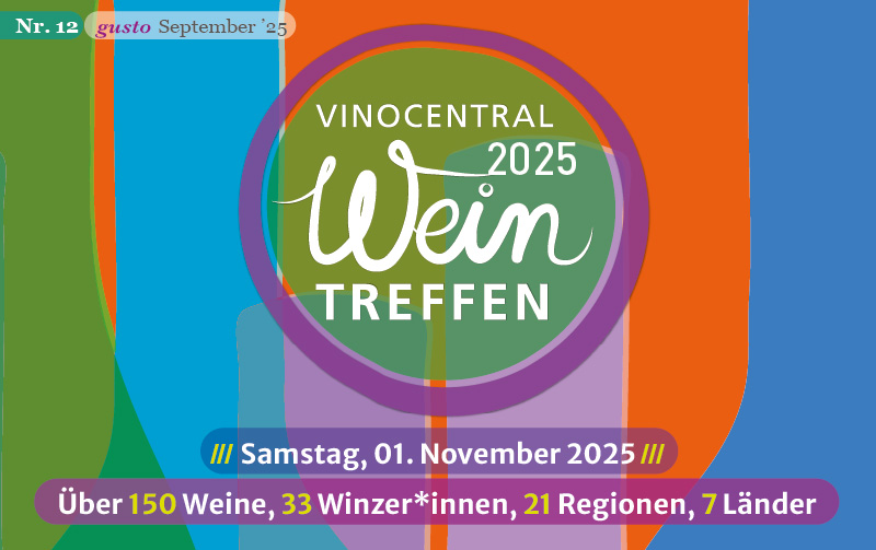 Plakatmotiv Weintreff vinocentral 2025