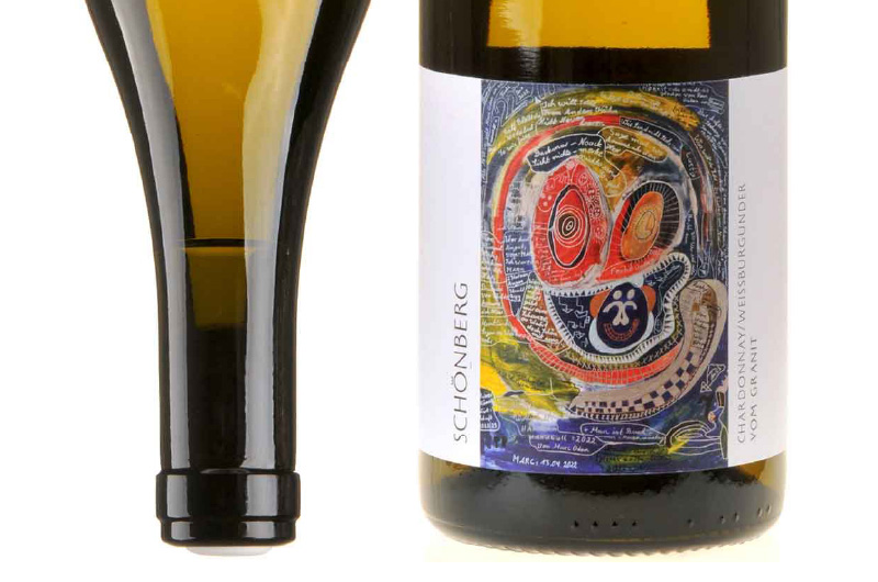 Flasche Sylvaner St. Laurentius 2022, Carsten Saalwächter, Ingelheim jeweils Etikett und Rücketikett