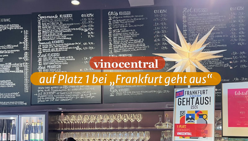 Ein Foto unserer handgeschriebenen Tafel der offenen Weine über unserer Bar