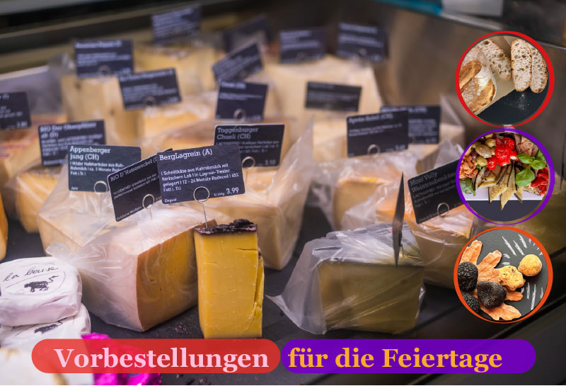 Ein Bild von einem Teil unserer internationalen Käsetheke