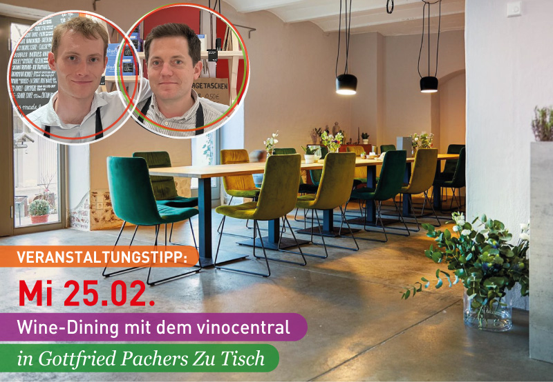 Ein Bild von Mathieu Kauffmann sowie Sophie und Steffen Christmann im Sektkeller