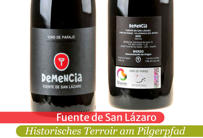 Ein Bild einer Flasche Fuente de San Lázaro